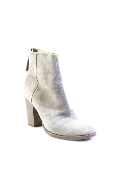 Rag & Bone Womens Block Heel Almond Toe Ankle Boots Beige Suede Size 41 11