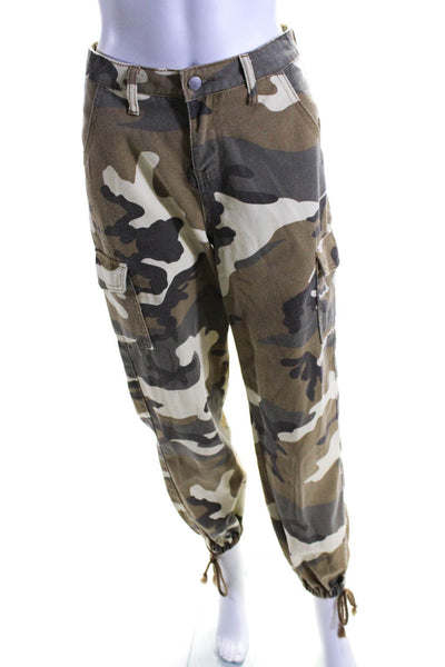 Superdown Women's Button Closure Tapered Leg Camouflage Cargo Pant Size XS