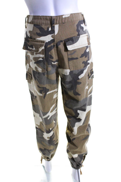 Superdown Women's Button Closure Tapered Leg Camouflage Cargo Pant Size XS