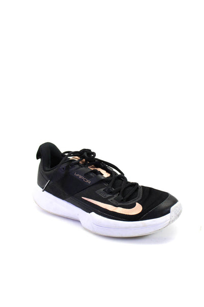 Nike Women's Round Toe Lace Up Rubber Sole Trainer Sneakers Black Size 10.5