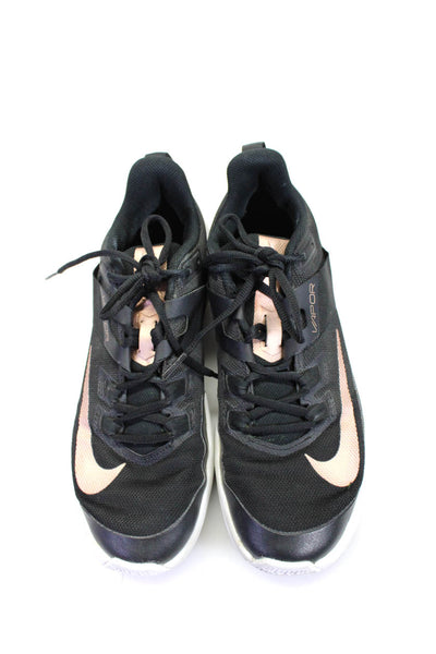 Nike Women's Round Toe Lace Up Rubber Sole Trainer Sneakers Black Size 10.5