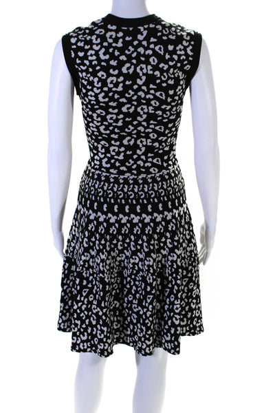 Rebecca Taylor Womens Scoop Neck Sleeveless Spotted Fit Flare Mini Dress Size XS