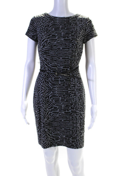 Calvin Klein Women's Round Neck Belted A-Line Mini Dress Black Size 2