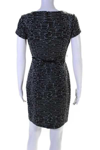 Calvin Klein Women's Round Neck Belted A-Line Mini Dress Black Size 2