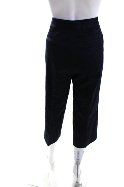 Lafayette 148 New York Women's Flat Front Straight Leg Pant Navy Blue Size 12