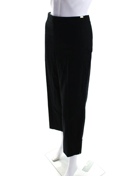 St. John Women's Zip Closure Flat Font Straight Leg Dress Pant Black Size 10