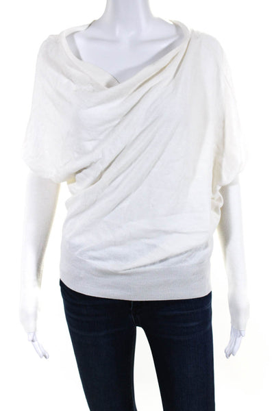 Altuzarra Womens Off Shoulder Dolman Sleeve Sweater White Size Small