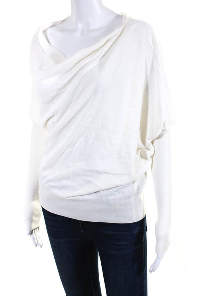 Altuzarra Womens Off Shoulder Dolman Sleeve Sweater White Size Small