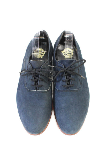 Florsheim Mens Suede Lace Up Oxford Dress Shoes Midnight Blue Size 9 D