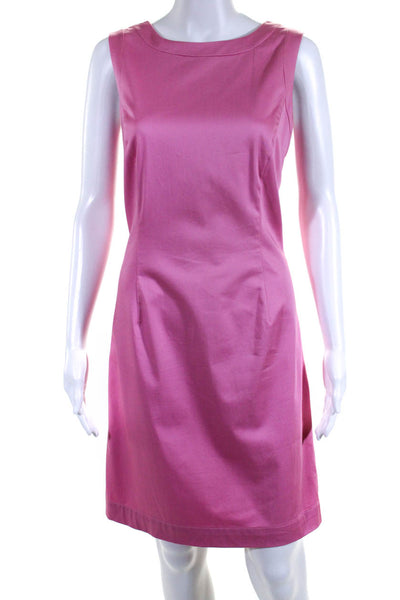 346 Brooks Brothers Womens Cotton Sleeveless Zipped A-Line Dress Pink Size 6