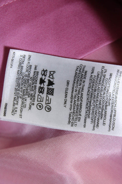 346 Brooks Brothers Womens Cotton Sleeveless Zipped A-Line Dress Pink Size 6