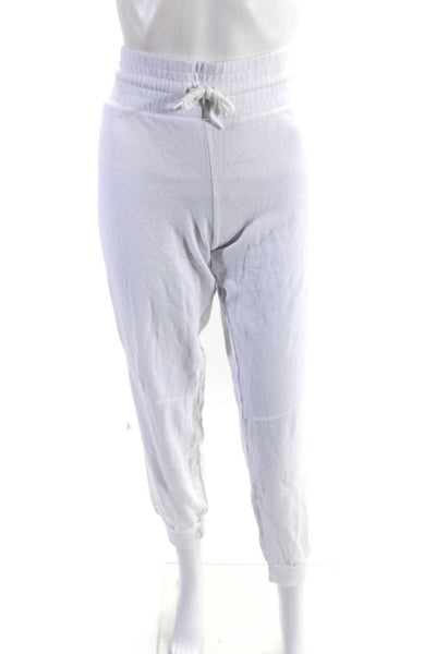 Monrow Womens Casual Drawstring Waist Sweatpants White Size L