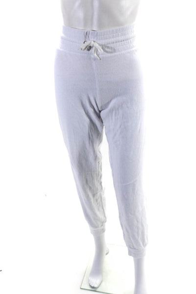 Monrow Womens Casual Drawstring Waist Sweatpants White Size L