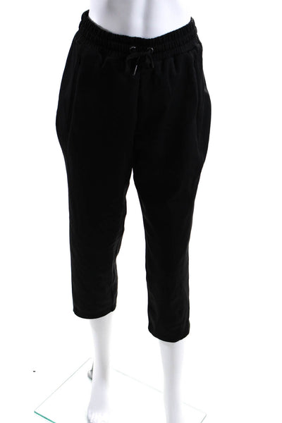 Sweaty Betty Womens Elasticated Drawstring Cropped Jogger Pants Black Size XS