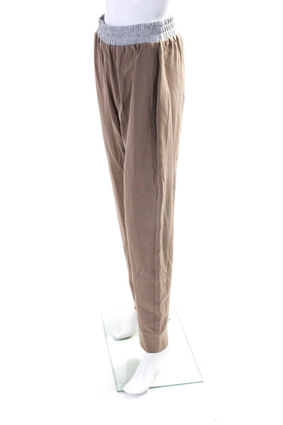 Kimberly Taylor Women's V-Neck Long Sleeves Two Piece Jogger Set Brown Size L