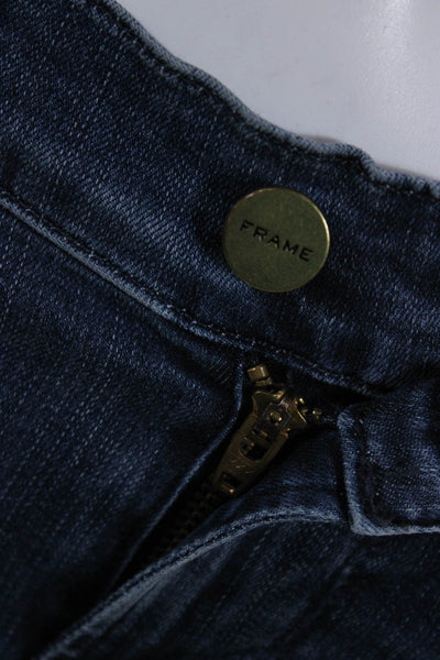 Frame Denim Womens Mid Rise Skinny Leg Milben Jeans Blue Cotton Size 26