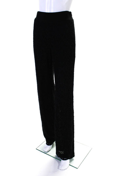 Jonathan Simkhai Womens Lace High Rise Straight Leg Trousers Black Size 2