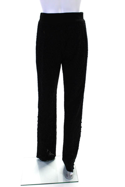 Jonathan Simkhai Womens Lace High Rise Straight Leg Trousers Black Size 2