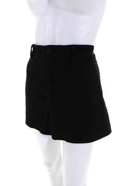 Everlane Womens High Waisted Casual Denim Shorts Black Size 8