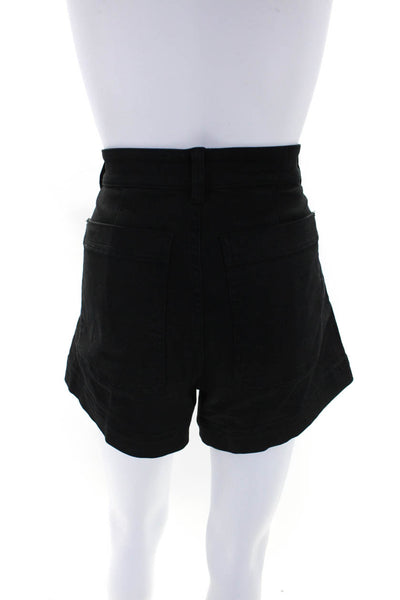 Everlane Womens High Waisted Casual Denim Shorts Black Size 8