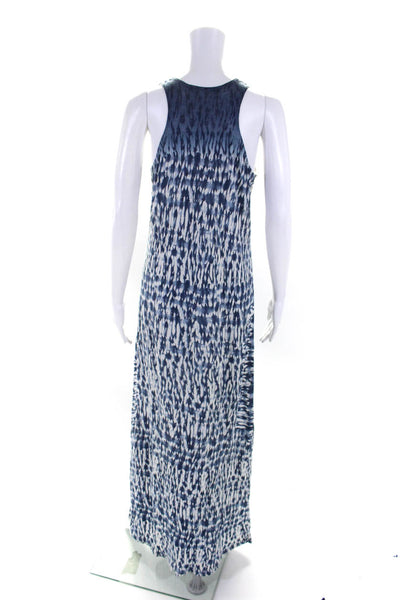 Thakoon Addition Womens Blue Printed Scoop Neck Sleeveless Tank Maxi Dress SizeM