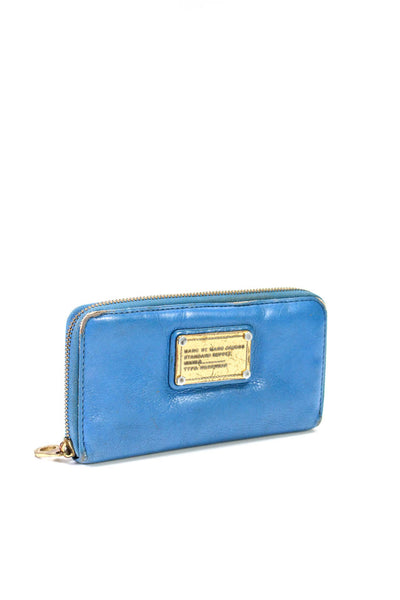 Marc By Marc Jacobs Womens Cobalt Blue Leather Zip Flat Long Wallet