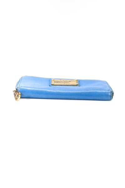 Marc By Marc Jacobs Womens Cobalt Blue Leather Zip Flat Long Wallet