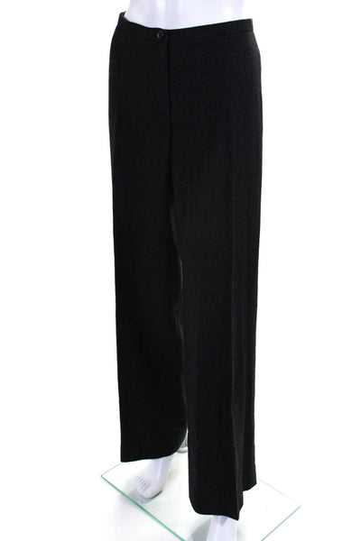 Dolce & Gabbana Womens High Waist Herringbone Flare Pants Charcoal Size IT 44