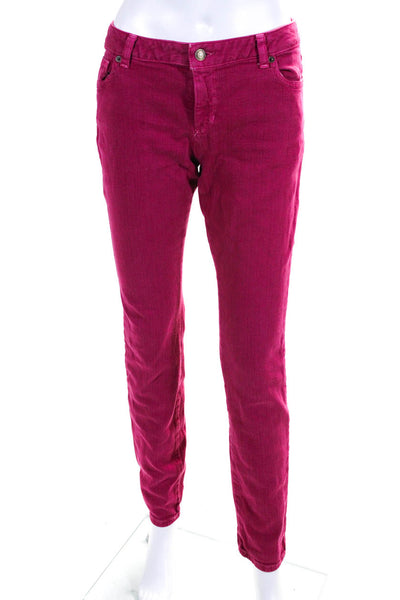 Michael Michael Kors Womens Mid Rise Skinny Jeans Pants Pink Size 4