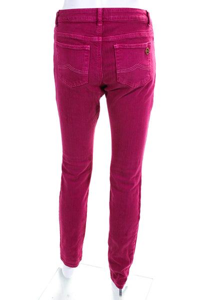 Michael Michael Kors Womens Mid Rise Skinny Jeans Pants Pink Size 4