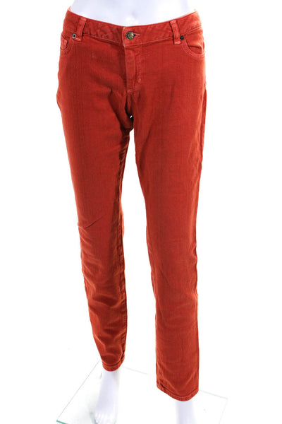 Michael Michael Kors Womens Mid Rise Skinny Jeans Pants Orange Size 4