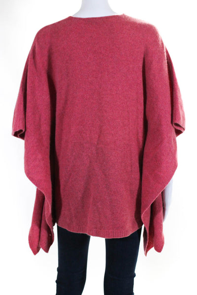 Calypso Saint Barth Womens V Neck Bat Wing Poncho Sweater Pink Cashmere Size XS