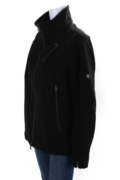 Victorinox Womens Fleece Lined Full Zip Softshell Jacket Black Size Large