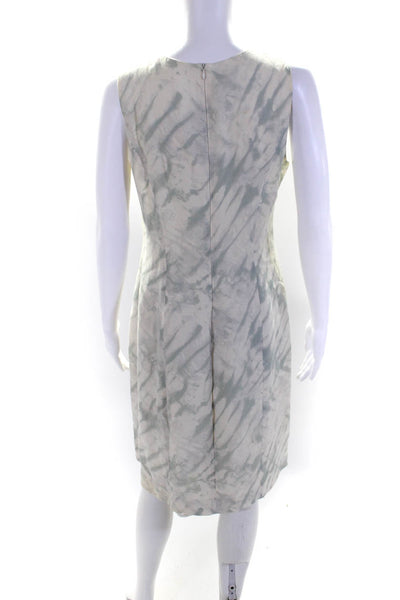 Giorgio Armani Womens Tie Dye Print Sleeveless Pencil Dress Light Blue Size 8