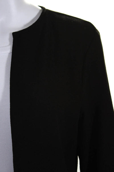 Ganni Womens Long Bell Sleeves Open Front Light Blouse Black Size EUR 36