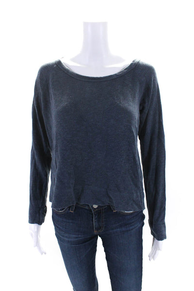 Standard James Perse Womens Cotton Long Sleeve Top Blue Size 2