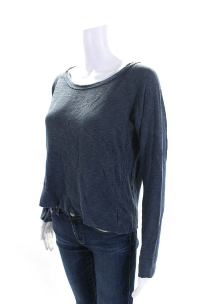 Standard James Perse Womens Cotton Long Sleeve Top Blue Size 2