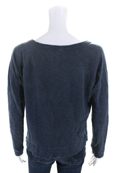 Standard James Perse Womens Cotton Long Sleeve Top Blue Size 2