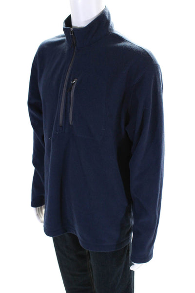 Stoic Mens Fleece 1/2 Zip Turtleneck Long Sleeve Pullover Sweater Blue Size XL