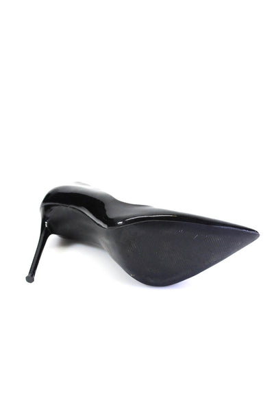 Steve Madden Womens Pointed Toe Slip On Stiletto Pumps Black Patent Size 8