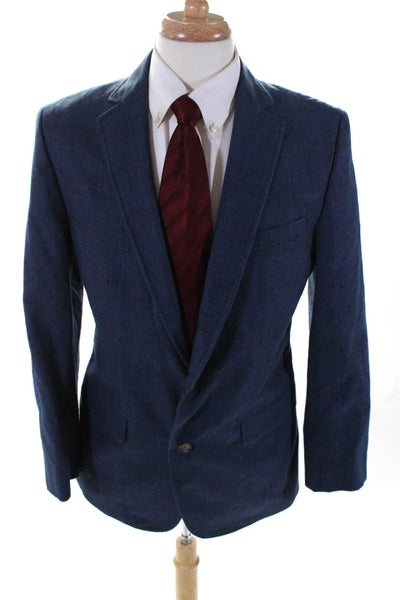 Brooks Brothers Men's Long Sleeves Lined Two Button Plaid Jacket Size 42