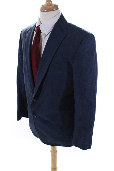 Brooks Brothers Men's Long Sleeves Lined Two Button Plaid Jacket Size 42