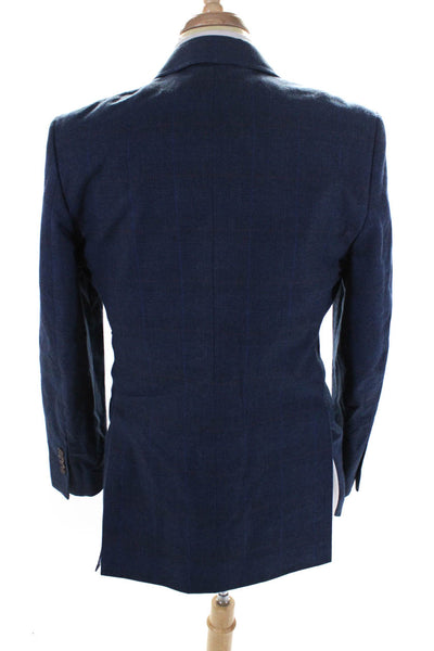 Brooks Brothers Men's Long Sleeves Lined Two Button Plaid Jacket Size 42