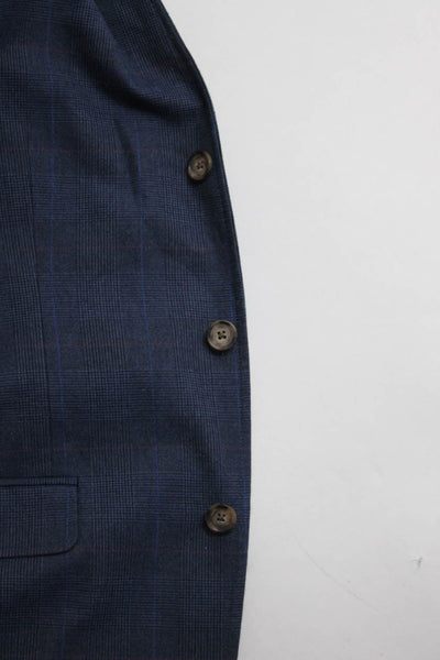 Brooks Brothers Men's Long Sleeves Lined Two Button Plaid Jacket Size 42