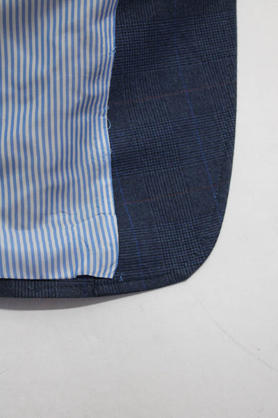Brooks Brothers Men's Long Sleeves Lined Two Button Plaid Jacket Size 42
