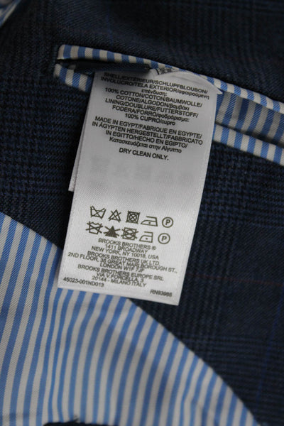 Brooks Brothers Men's Long Sleeves Lined Two Button Plaid Jacket Size 42