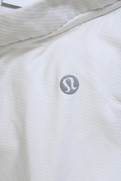 Lululemon Womens Mock Neck 1/2 Zip Sleeveless Active Tank Top White Size 6