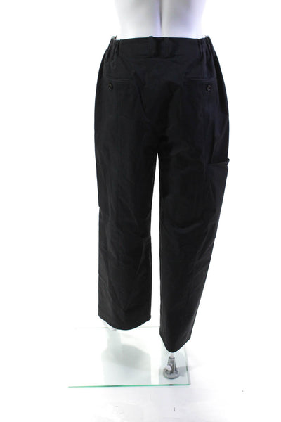Adeam Women's Elastic Waist Flat Front Straight Leg Shibuya Pant Gray Size S