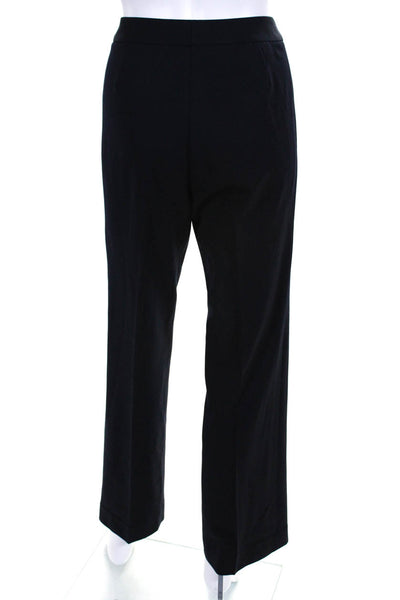 Lafayette 148 New York Womens Wool Straight Leg Pants Trousers Navy Size 2