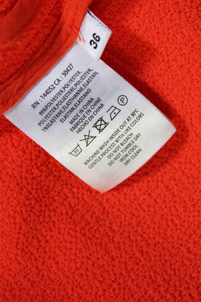 Essentiel Antwerp Womens Bright Orange Open Front 3/4 Sleeve Jacket Size 36